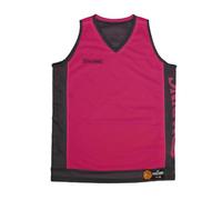 Spalding - Camiseta de Tirantes Reversible - Camiseta de Baloncesto - Fucsia/Negro - Talla 140 - Ropa Deportiva - Baloncesto
