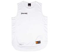 Spalding Camiseta Infantil Hustle para Fútbol, Blanco, Talla M