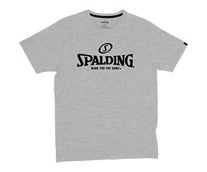 Spalding Essential Logo Camiseta de Entrenamiento para Hombre, Color Gris/Negro, M