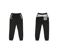 Spalding - Pantalones Largos Funk - Pantalones Deportivos y de Calle - Gris Jaspeado/Negro - Pantalones de Deporte - Pantalones 80% algodón - Talla XXL