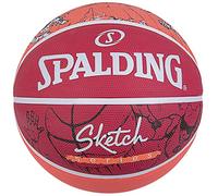 Spalding Sketch Drible Ball 84381Z, Unisex basketballs, Red, 7 EU