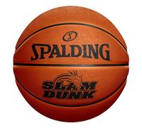 Spalding - Slam Dunk - Naranja - Balón de Baloncesto - Talla 6 - Pelota de Baloncesto - Balón Certificado - Material: Goma - Exterior - Antideslizante - Excelente Agarre - Tamaño y Peso Oficial