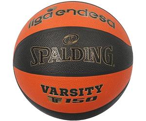 Spalding - Varsity TF 150 Oficial ACB - Pelota de Baloncesto - Tamaño 7 - Pelota Baloncesto certificada - Material Goma - Ideal para Exterior - Agarre Antideslizante - Muy Resistente