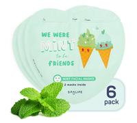 SpaLife We Were Mint to be Friends Duo Minty - Set de 2 mascarillas faciales hidratantes, calmantes y humectantes con aroma natural a menta - Mas
