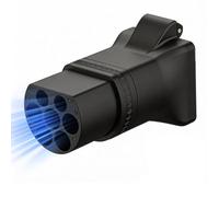 Spalivivre Adaptador Tipo 2 a Schuko con LED para Estación de Carga, 220V, 16A, 3.5kW, Descargador de Estación Typ2 para E-Bike, Patinete, Moto Eléctrica y Micro-EV, Negro
