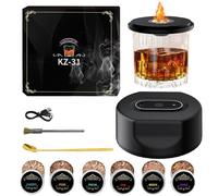 Spalivivre Kit de Ahumador de Whisky, Kit Recargable para Ahumar Cócteles con 6 Virutas de Madera, Set para Ahumar Whisky para Cumpleaños, Navidad, Aniversarios, Regalo para Papá, Marido