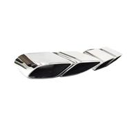 SPAMFAFGHQ 1 Par De Silenciadores Tubo De Escape Para Panamera 2017 2018 2019 2020 Turbo Boquillas Traseras Cuadradas De Acero Inoxidable 304 De 4 Salidas(Bright silver)