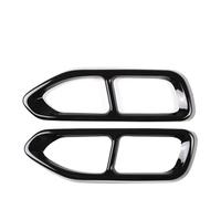 SPAMFAFGHQ 2 Embellecedores De Acero Negro Brillante Para La Punta Del Tubo De Escape De Coche Para Serie 7 G11 G12 2016-2018 Accesorios Modificados(NEGRO,Ordinary Model)