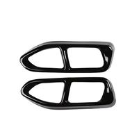 SPAMFAFGHQ 2 Embellecedores De Acero Negro Brillante Para La Punta Del Tubo De Escape De Coche Para Serie 7 G11 G12 2016-2018 Accesorios Modificados(NEGRO,Sport Model)