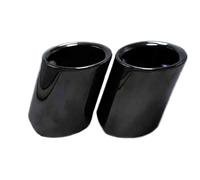 SPAMFAFGHQ 2 Piezas Cubierta De Tubo De Escape De Acero Inoxidable Para B&MW Serie 5 520i 523i 525i F10 F11 F07 E12 E28 E34 E39 E60 E61(NEGRO)