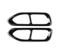 SPAMFAFGHQ 2 Piezas De Silenciador Trasero De Acero Inoxidable Para Serie 7 G11 G12 2016 2017 2018(Glossy Black)