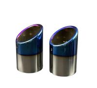 SPAMFAFGHQ 2 Piezas Para Para KUGA 2013-2019 Accesorios De Diseño Para Coche Cubierta Silenciador Tubo De Escape De Acero Inoxidable Reajuste Exterior(Azul)