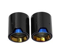 SPAMFAFGHQ 2 Silenciadores De Escape Para F30 M335i M340i F32 F33 F36 M435i M440i De Fibra De Carbono De Alto Rendimiento Diámetro Interior De 60 Mm(Azul)