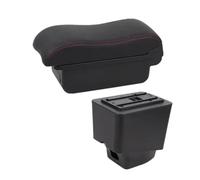 SPAMFAFGHQ Brazo De Auto Para R&enault Para Captur Caja De Brazo 2018-2021 Accesorios Auto Caja De Almacenamiento Detalles Piezas Interiores USB(C1 Negro rojo SIN USB)