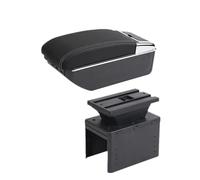 SPAMFAFGHQ Brazo Reposabrazos Universal Para Auto Caja Reposabrazos Modelo Universal Accesorios Auto Caja Almacenamiento Soporte Brazo(C3 línea blanca 7USB)