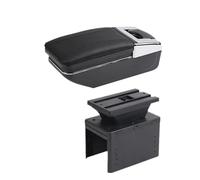 SPAMFAFGHQ Brazo Reposabrazos Universal Para Auto Caja Reposabrazos Modelo Universal Accesorios Auto Caja Almacenamiento Soporte Brazo(A2 línea negra Sin USB)
