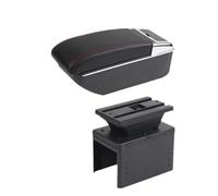 SPAMFAFGHQ Brazo Reposabrazos Universal Para Auto Caja Reposabrazos Modelo Universal Accesorios Auto Caja Almacenamiento Soporte Brazo(B1 línea roja SIN USB)