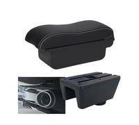 SPAMFAFGHQ Caja Almacenamiento Apoyabrazos Auto Piezas Retrofit Accesorios Interiores Auto Brazo Para Seat Para Ibiza Para Ibiza 6j Para Ibiza 6L(C3 Negro blanco SIN USB)