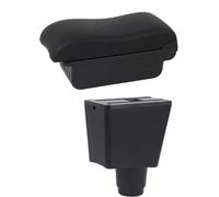 SPAMFAFGHQ Caja De Almacenamiento Coche Para Dacia Para Logan 2 Para Dokker Caja De Reposabrazos Coche Caja De Reposabrazos Coche Suministros Coche(C2 Línea Negra)