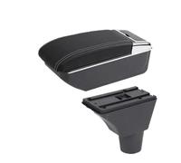 SPAMFAFGHQ Caja De Apoyabrazos Caja De Almacenamiento Retrofitting Accesorios Coche Para R&enault Para Sandero Stepway Caja De Apoyabrazos(B3 línea blanca SIN USB)