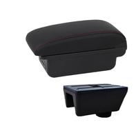 SPAMFAFGHQ Caja De Brazo Central Para Seat Para Ibiza Para Ibiza MK4 IV 6J 2008 2009 2010 2011 2012 2013 2014 2015 2016 2017(B1 Negro rojo 3USB)