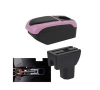 SPAMFAFGHQ Caja De Brazo De Auto Para Suzuki Para IGNIS Piezas Retrofit Caja De Almacenamiento Detalles Interior(Black Pink)