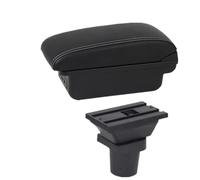 SPAMFAFGHQ Caja De Brazo De Auto Para Toyota Para Yaris Para Vitz Hatchback 5 Puertas 1998-2011 Caja De Brazo Caja De Almacenamiento Central Auto(B1 white line 3USB)