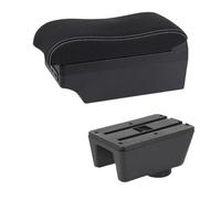 SPAMFAFGHQ Caja De Brazo Para Seat Para Ibiza Para Ibiza MK4 IV 6J 2008-2017 Diseño Interior Consola De Auto Caja De Almacenamiento De Brazo(Línea Blanca E2)