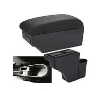SPAMFAFGHQ Caja De Descansabrazos Central Para N&issan Para NOTE Reposabrazos Auto Detalles Interiores Piezas Retrofit Caja Almacenamiento Cenicero(A2 Black line 7 USB)