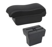 SPAMFAFGHQ Caja De Descansabrazos Para N&issan Para Note E-Power Epower 2019 Para Note Caja De Almacenamiento De Consola Central USB Accesorio De Descansabrazos(B2 Línea Blanca)