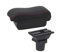 SPAMFAFGHQ Caja De Reposabrazos Coche Para F&ord Para Focus Mk1 Caja De Reposabrazos Para F&ord Para Focus Caja De Almacenamiento Central(A1 Negro rojo SIN USB)