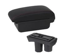 SPAMFAFGHQ Caja De Reposabrazos Para Citroen C2 C3 Caja De Reposabrazos De Coche Caja De Almacenamiento Central Pieza De Retrofit Interior(B1 Negro rojo 3USB)