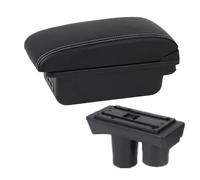 SPAMFAFGHQ Caja De Reposabrazos Para Citroen C2 C3 Caja De Reposabrazos De Coche Caja De Almacenamiento Central Pieza De Retrofit Interior(B3 Negro blanco 3USB)