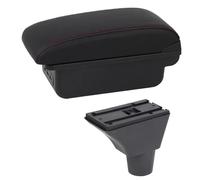 SPAMFAFGHQ Caja Descansabrazos Para Citroën Para Berlingo Almacenamiento Central Con Portavasos Caja Descansabrazos Central(C1 Línea Roja)