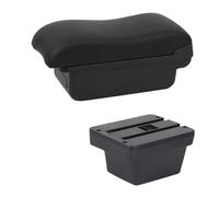 SPAMFAFGHQ Caja Reposabrazos Auto Para Chery Para Tiggo 3X Para Tiger 2 Cuero Consola Central Caja Almacenamiento(B2 Línea Negra)