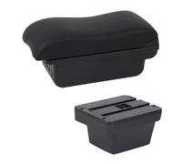 SPAMFAFGHQ Caja Reposabrazos Auto Para Chery Para Tiggo 3X Para Tiger 2 Cuero Consola Central Caja Almacenamiento(C2 Línea Negra)