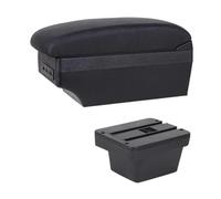 SPAMFAFGHQ Caja Reposabrazos Auto Para Chery Para Tiggo 3X Para Tiger 2 Cuero Consola Central Caja Almacenamiento(Línea negra E1)