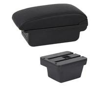 SPAMFAFGHQ Caja Reposabrazos Auto Para Chery Para Tiggo 3X Para Tiger 2 Cuero Consola Central Caja Almacenamiento(C1 línea negra)
