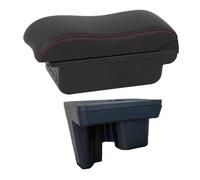 SPAMFAFGHQ Caja Reposabrazos Auto Para Toyota Para Hilux Consola Central Almacenamiento Interfaz USB(C2 Línea roja)