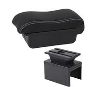 SPAMFAFGHQ Caja Reposabrazos Auto Universal Modelo Universal Reposabrazos Accesorios Coche Caja Almacenamiento Caja Reposabrazos Central(B3 Negro blanco 3USB)