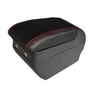 SPAMFAFGHQ Caja Reposabrazos Para Suzuki Para Ertiga Con Portavasos Accesorios Consola Central Universal Modificación Doble USB(H línea roja 4USB)