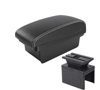 SPAMFAFGHQ Caja Reposabrazos Universal Para Coche Modelo Universal Caja Almacenamiento Reposabrazos Soporte Brazo Piezas Retrofit Interior(A2 Black white NO USB)