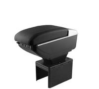 SPAMFAFGHQ Caja Universal De Piel Para Consola Central Almacenamiento Reposabrazos Contenedor Central Negro(Línea negra negra)