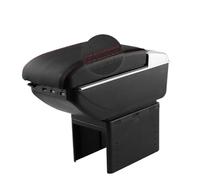 SPAMFAFGHQ Caja Universal De Piel Para Consola Central Almacenamiento Reposabrazos Contenedor Central Negro(Black red line)