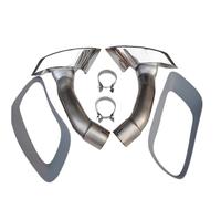 SPAMFAFGHQ Cubierta Plateada Para El Marco Del Tubo De Escape Trasero Del Para E71 X6 2008 2009 2010-2014 Accesorios De Acero Inoxidable