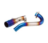 SPAMFAFGHQ De Acero Inoxidable Y Aleación Titanio Tubo Enlace Delantero De 51 Mm Colector De Escape Motocicleta Para Y&amaha XMAX300 XMAX 300 2017-2024(Acero inoxidable D)