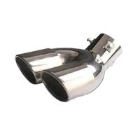 SPAMFAFGHQ Decoración Salida Tubo Escape Acero Inoxidable 304 Para Hyundai Para Sonata YF 2010 2011 2012 2013 2014(Plata)