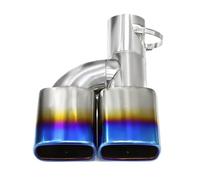 SPAMFAFGHQ Doble Salida Silenciador Cuadrado Acero Inoxidable Para Toyota Para Noah Para Voxy 80 Series C-HR Tubo Escape Puntera Silenciador(Azul)