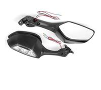 SPAMFAFGHQ Espejos Retrovisores para Motocicleta para Yamaha R15 V3 V4 R1M con Luces LED Espejos Laterales para Motocicletas Deportivas