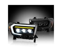 SPAMFAFGHQ Faros Delanteros Con Proyector De Matriz LED Conjunto Negro Para Toyota Para Tundra 2007-2013 Para Sequoia 2008-2021 Actualización Señal Giro Secuencial DRL